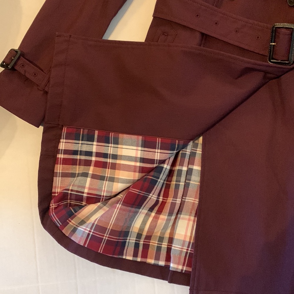JACK WILLS AMBROSE TRENCH COAT, Damson size 4 US - Picture 7 of 10